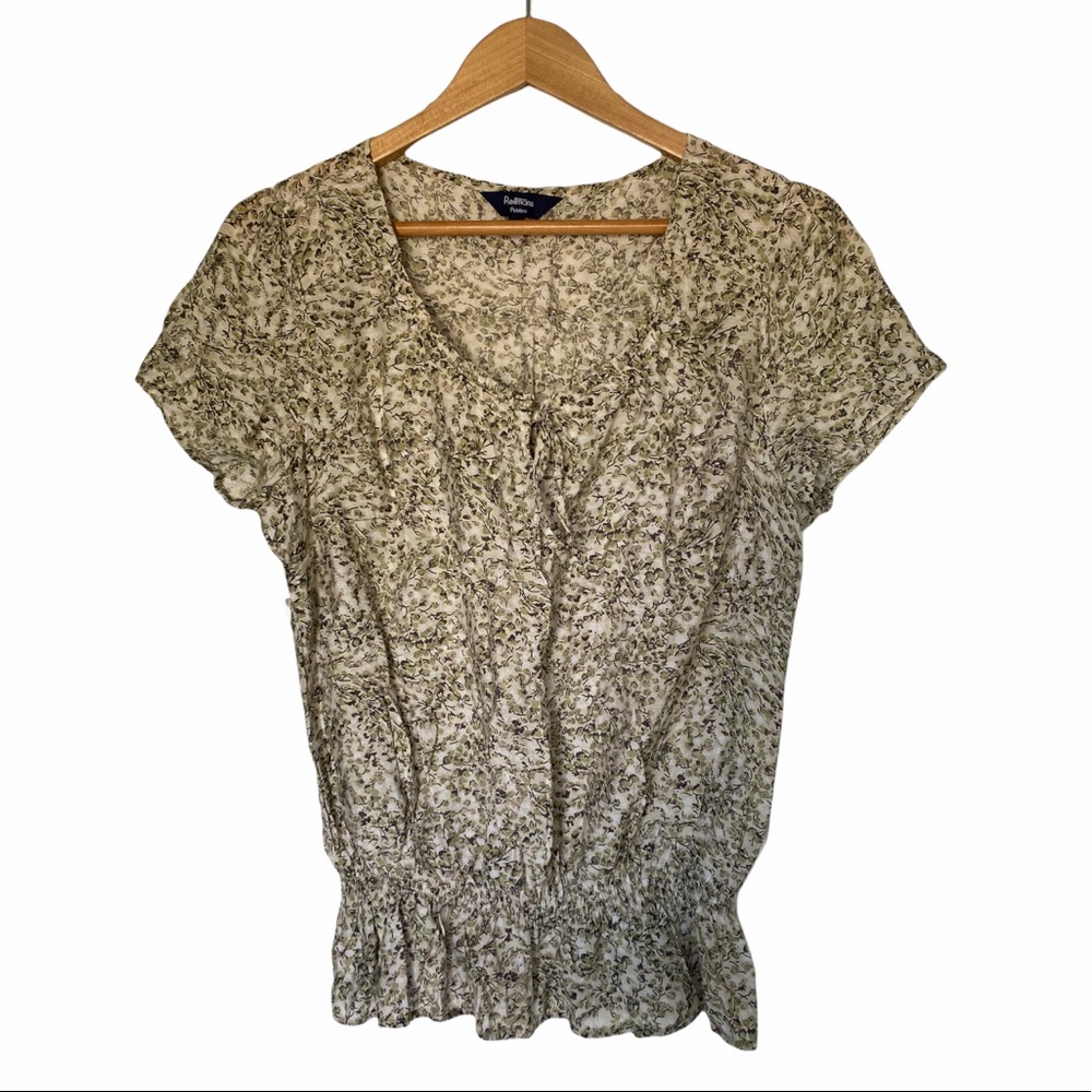 reitmans | elastic waist printed blouse